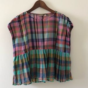 Holding Horses plaid cropped top